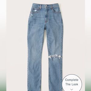 NWT Abercrombie and Fitch Curve Love The 90’s ultra high rise slim straight